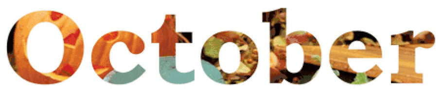 Baner z napisem październik